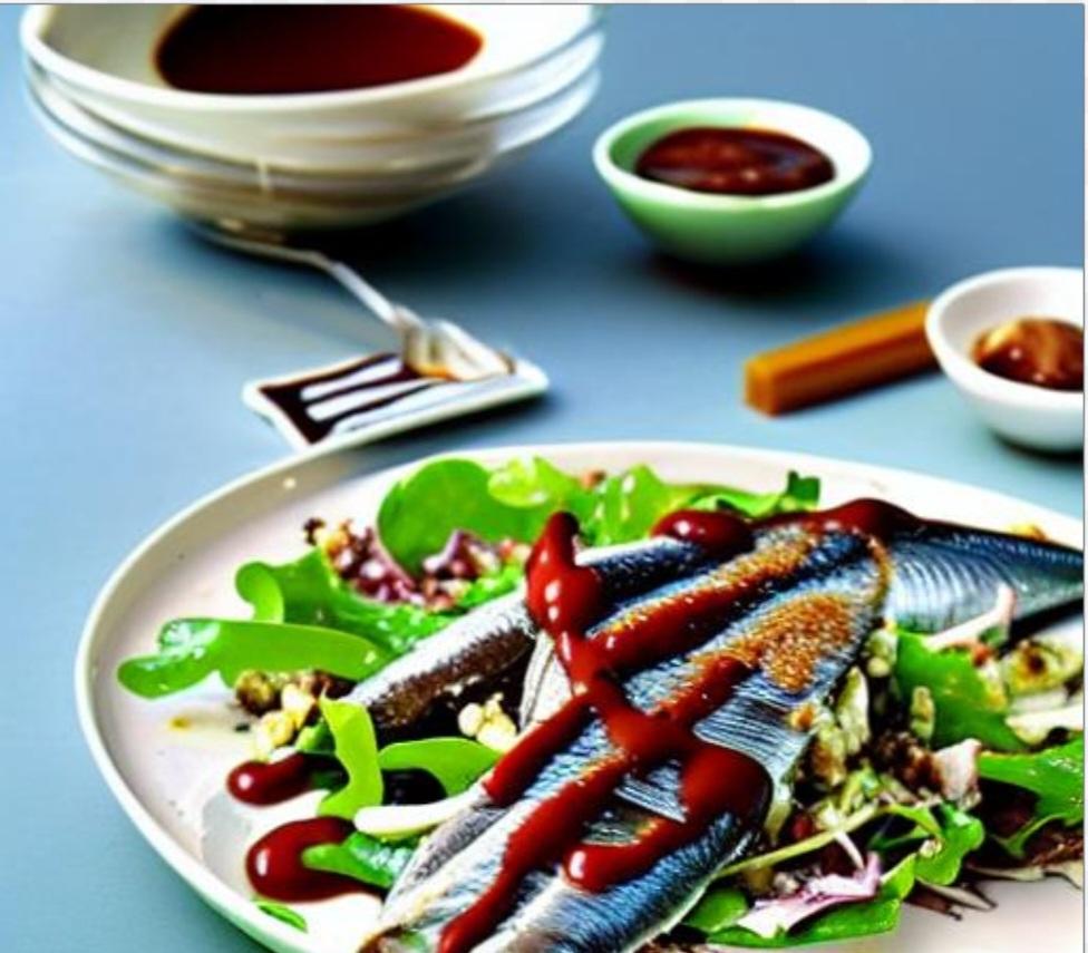 Recipe of Seafood Salad with Dulce de Leche and Chocolate Dressing by noontidesaltynsweet