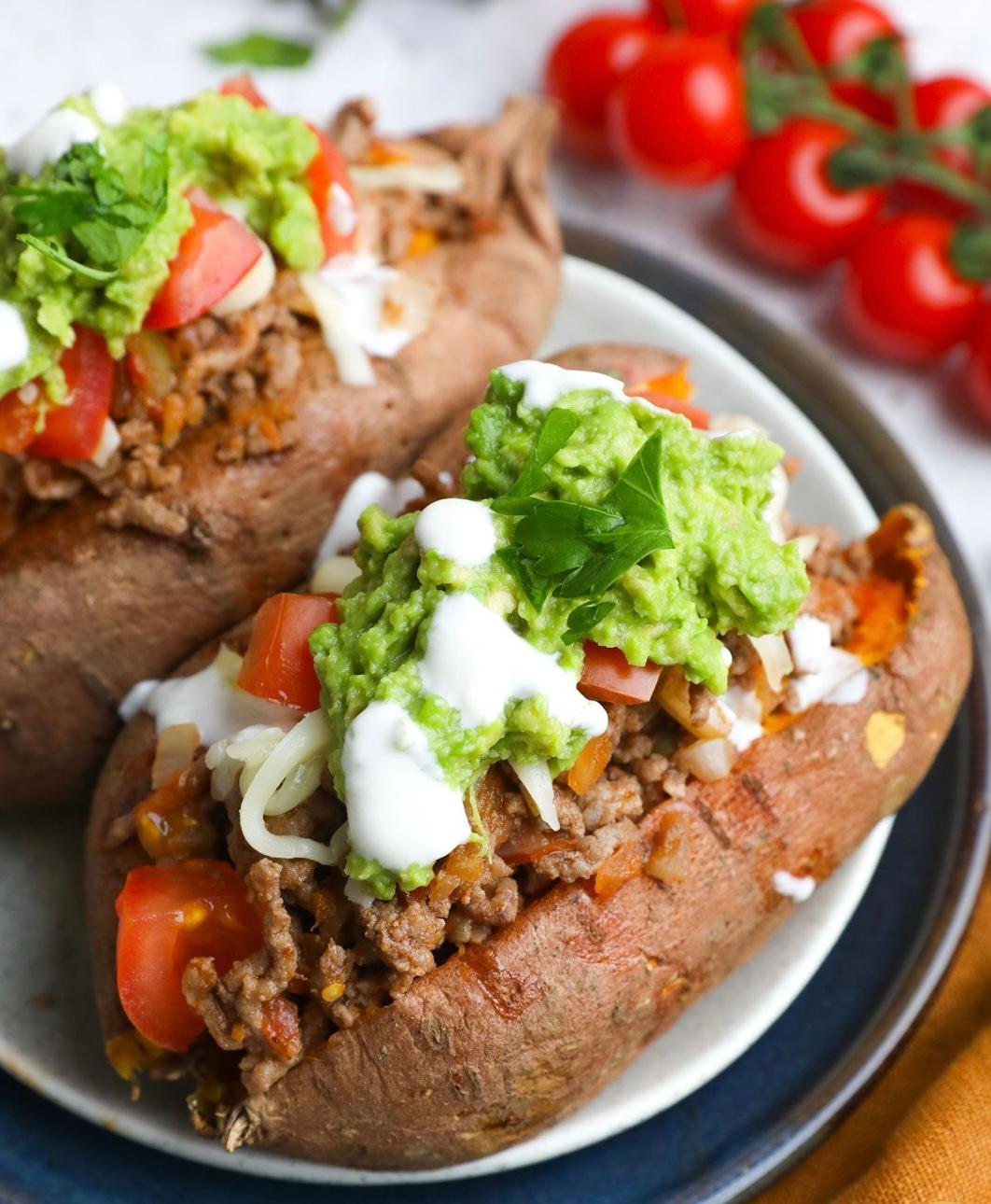 Recipe of Taco Stuffed Sweet Potato by Shanna