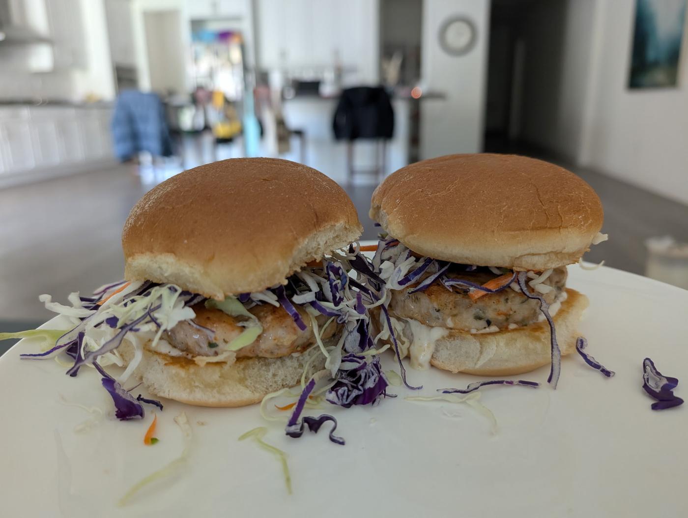Recipe of Shrimp Burger (from premade patty) by gourmet
