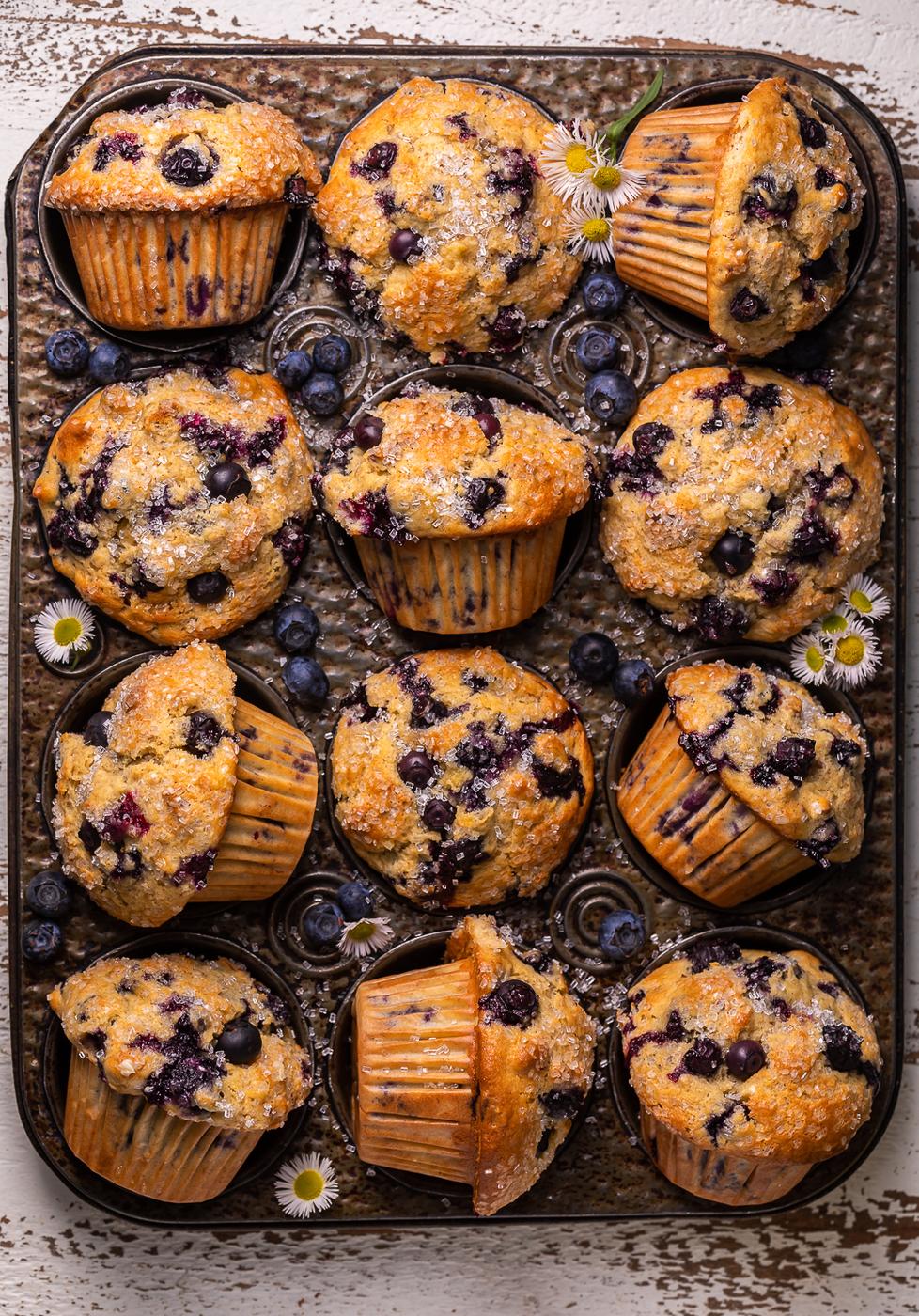 Recipe of Ultra Moist Blueberry Banana Muffins by Baker by Nature