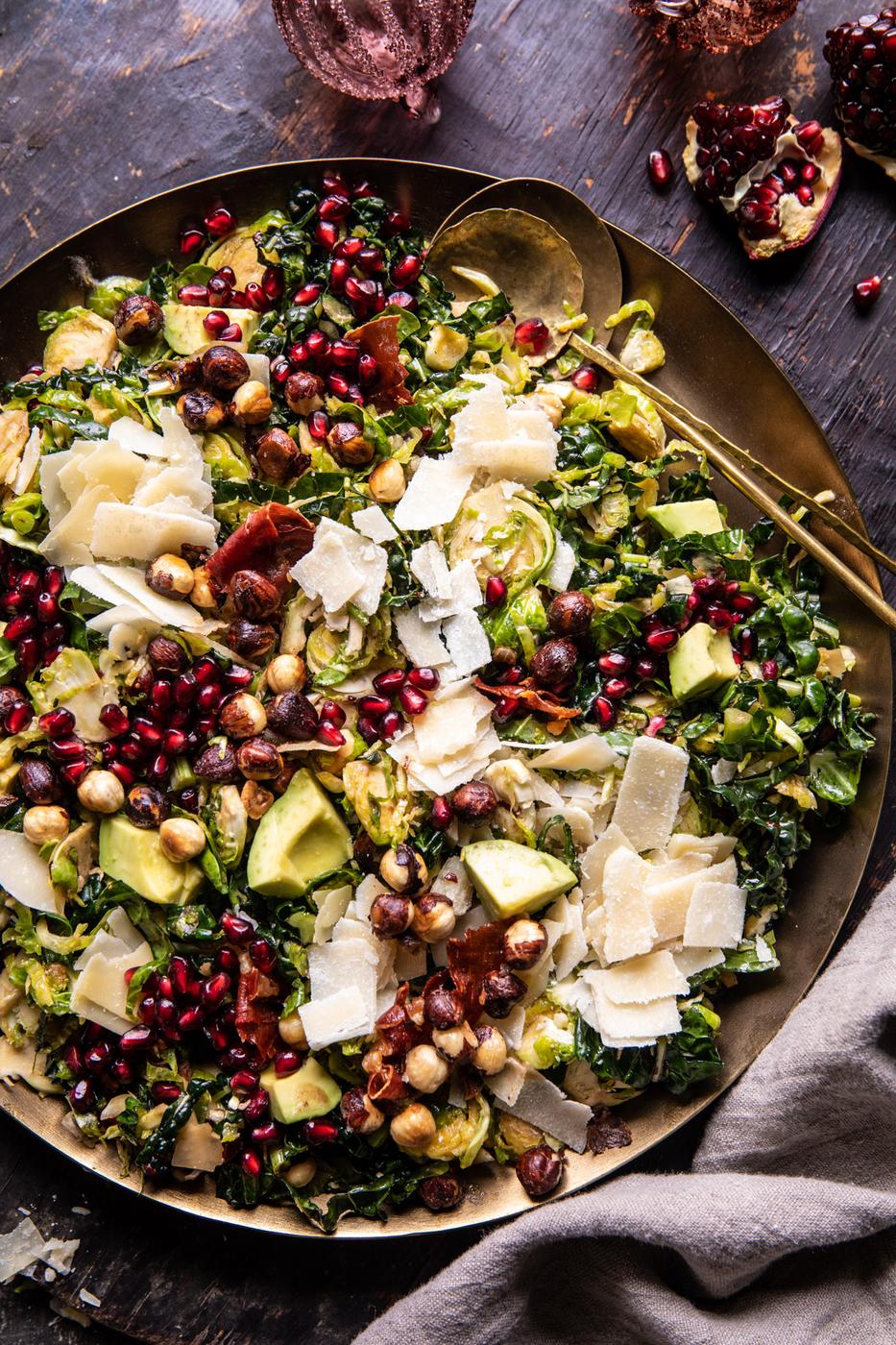 Recipe of Shredded Brussels Sprout and Prosciutto Salad by Half Baked Harvest