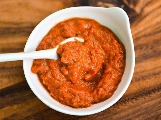 Recipe of Ajvar (Serbian Roasted Red Pepper Sauce) Recipe by Serious Eats