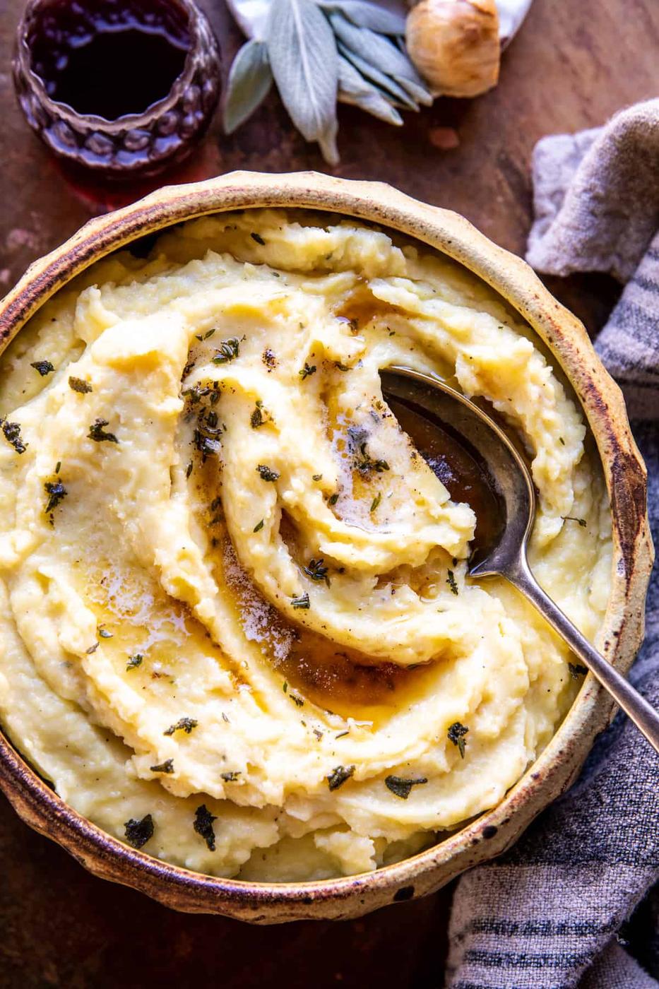 Recipe of Make Ahead Roasted Garlic Mashed Potatoes by Half Baked Harvest