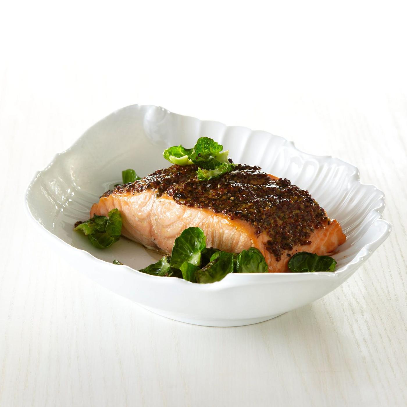 Recipe of Roast Salmon with Whole-Grain-Mustard Crust by Food & Wine