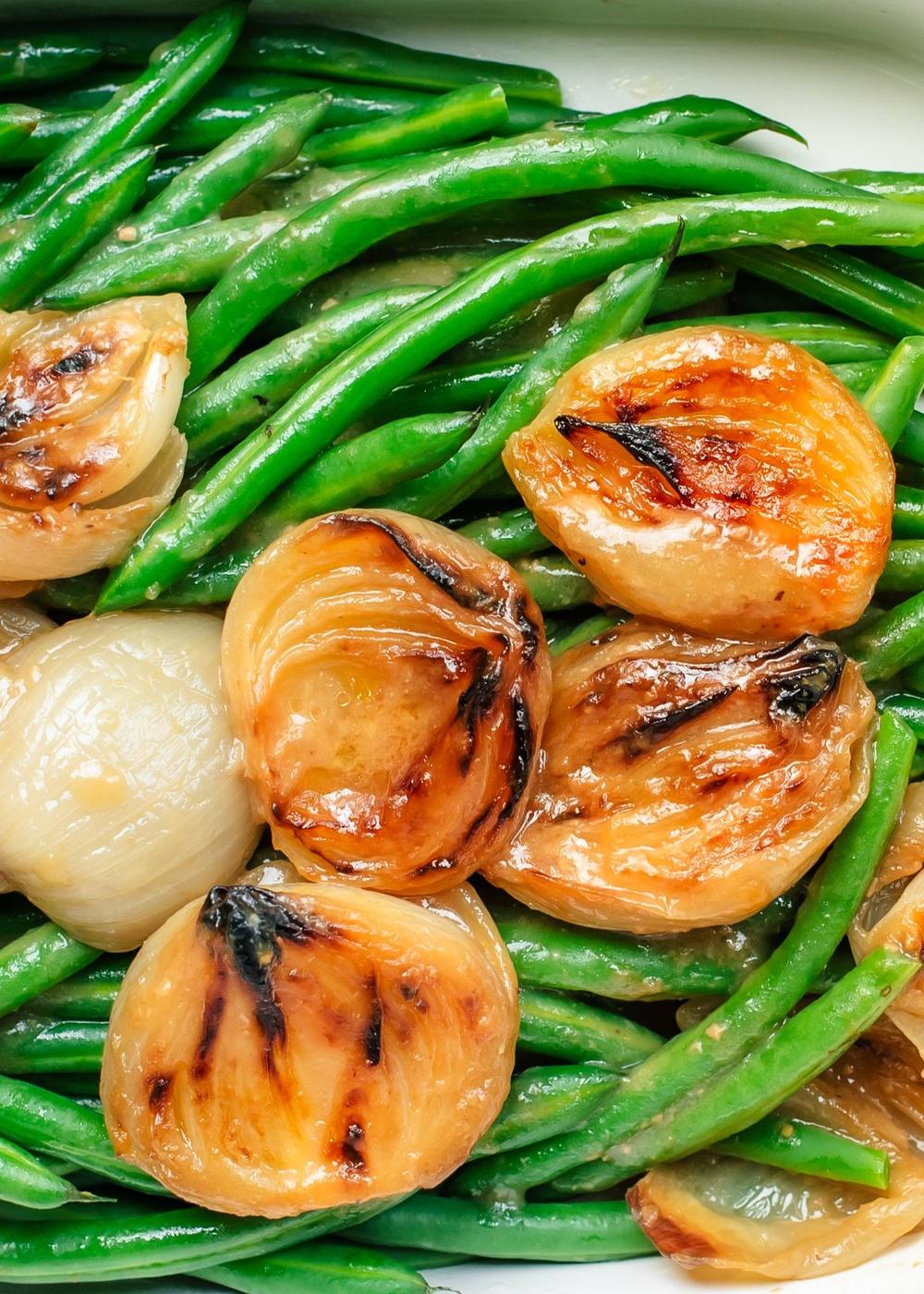 Recipe of Green Beans With Miso Butter Braised Onions saved by Emily